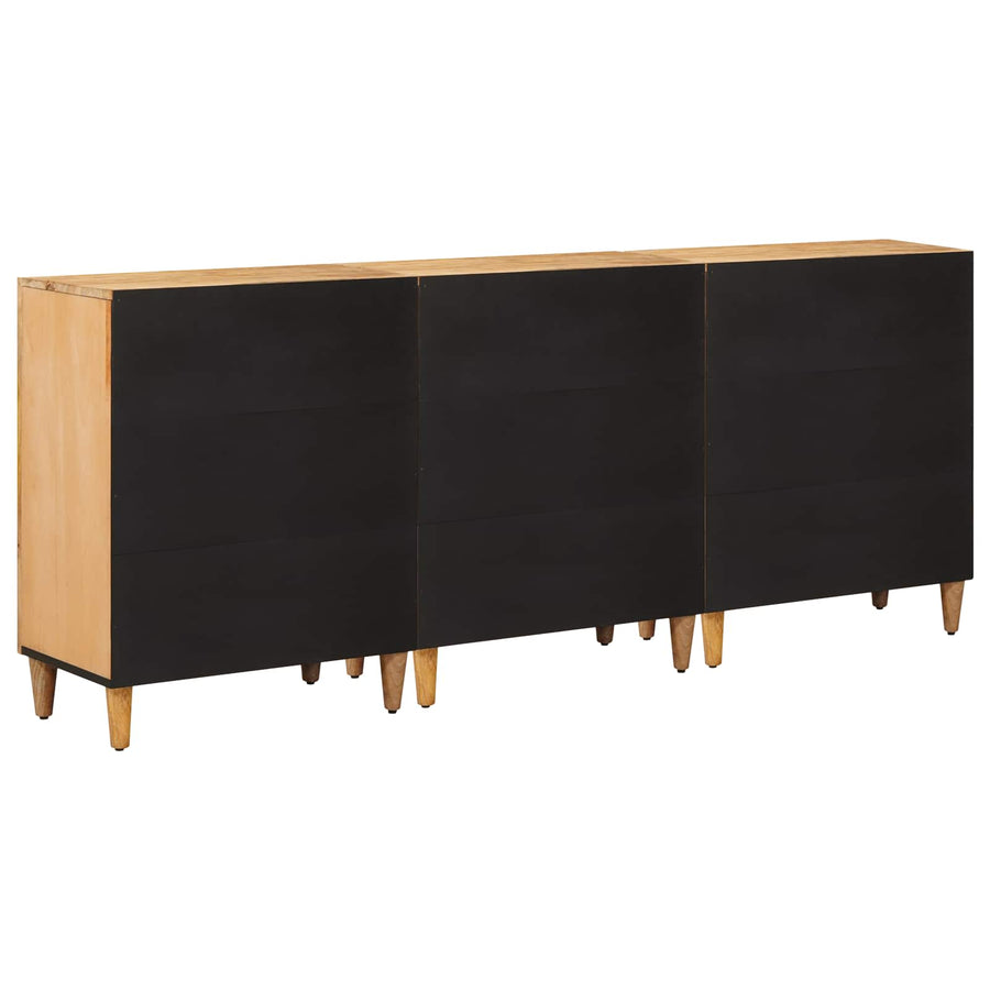 Opslagkasten 3 pcs Bruin 60 x 33,5 x 75 cm Massief Mango Hout