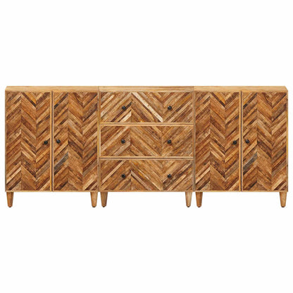 Opslagkasten 3 pcs Bruin 60 x 33,5 x 75 cm Massief Mango Hout