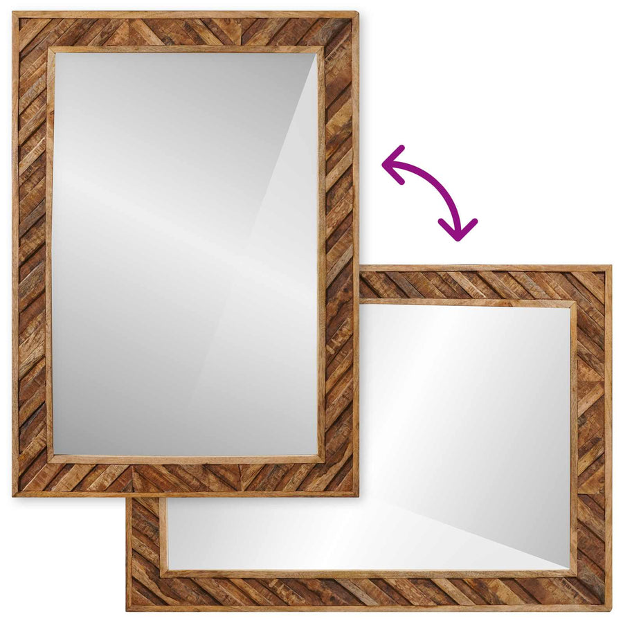 Badkamerkastenset Wandgemonteerd 2 pcs Massief Mango Hout