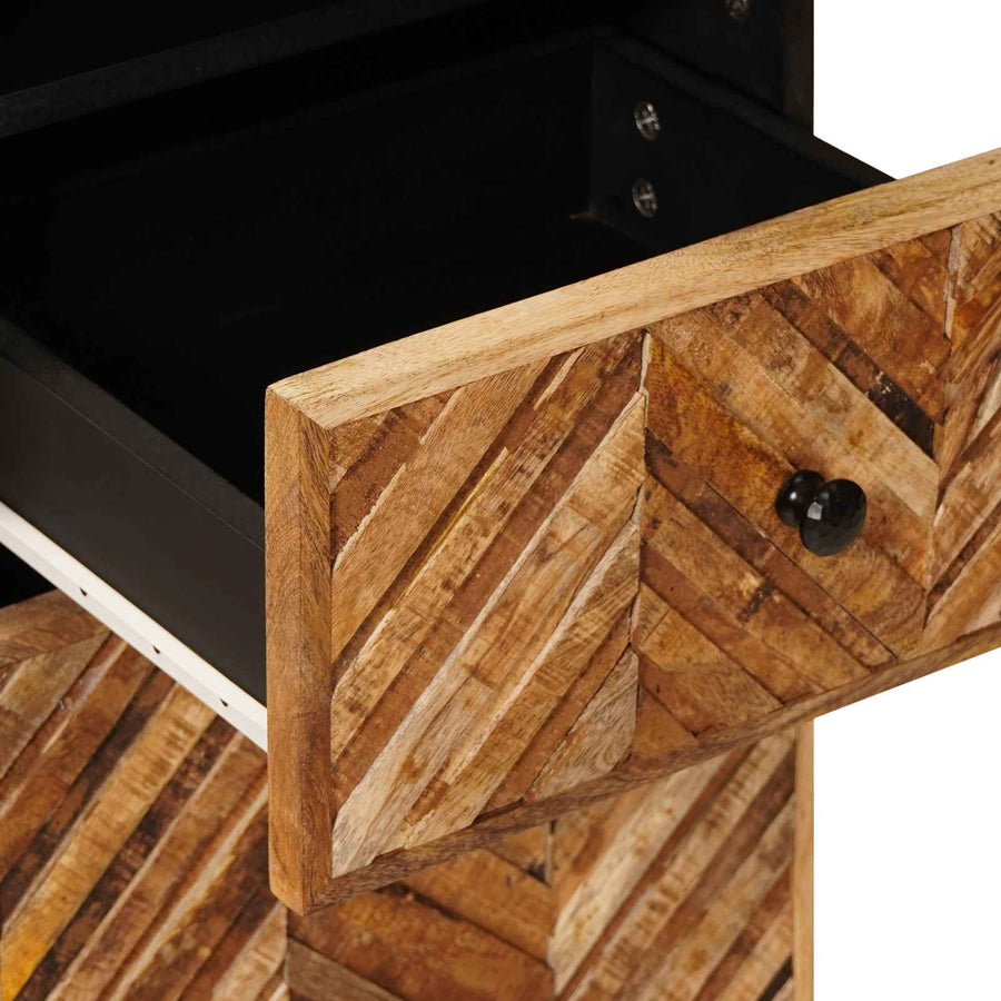 Badkamerkastenset met lade met opslag 3 pcs Massief Mango Hout
