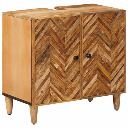 Badkamerkastenset met lade met opslag 4 pcs Massief Mango Hout