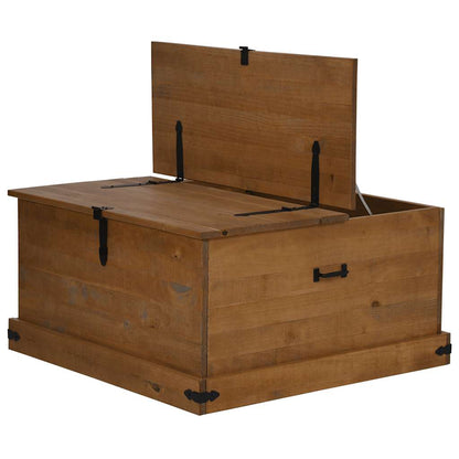 Opbergkist HALDEN 91x91x47 cm massief grenenhout
