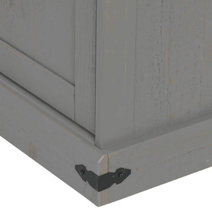 Tv-meubel HALDEN 2 schuifdeuren 150x40x60 cm massief hout grijs