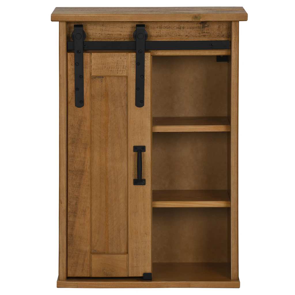 Bovenkast Halden Met Schuifdeur 49X22,5X70 Cm Grenenhout Naturel
