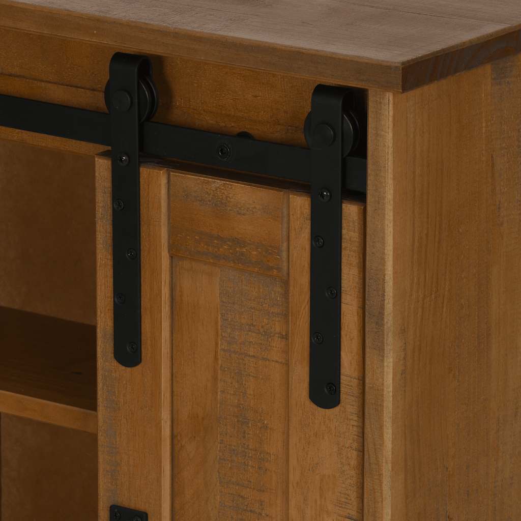 Bovenkast Halden Met Schuifdeur 49X22,5X70 Cm Grenenhout Naturel