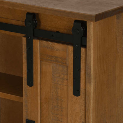 Bovenkast Halden Met Schuifdeur 49X22,5X70 Cm Grenenhout Naturel