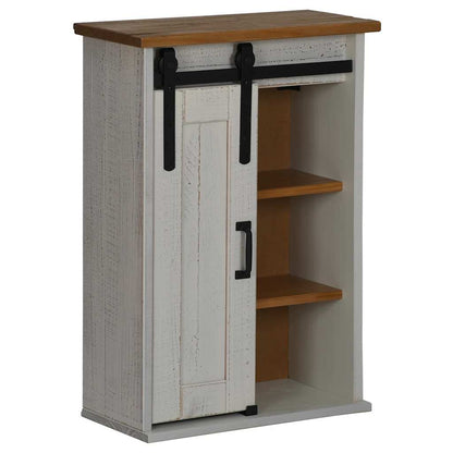 Hangkast HALDEN met schuifdeur 49x22,5x70 cm grenenhout wit