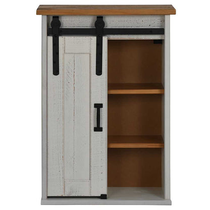 Hangkast HALDEN met schuifdeur 49x22,5x70 cm grenenhout wit