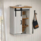 HALDEN wall cabinet with sliding door 49x22.5x70 cm pine wood white