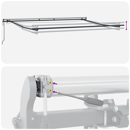 Luifel Automatisch Uittrekbaar Met Led's Bordeaux Bordeauxrood 300 x 250 cm