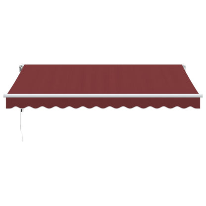 Luifel automatisch uittrekbaar 350x250 cm bordeauxrood