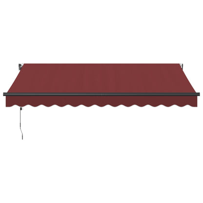Luifel Automatisch Uittrekbaar Met Led's Bordeaux Bordeauxrood 350 x 250 cm