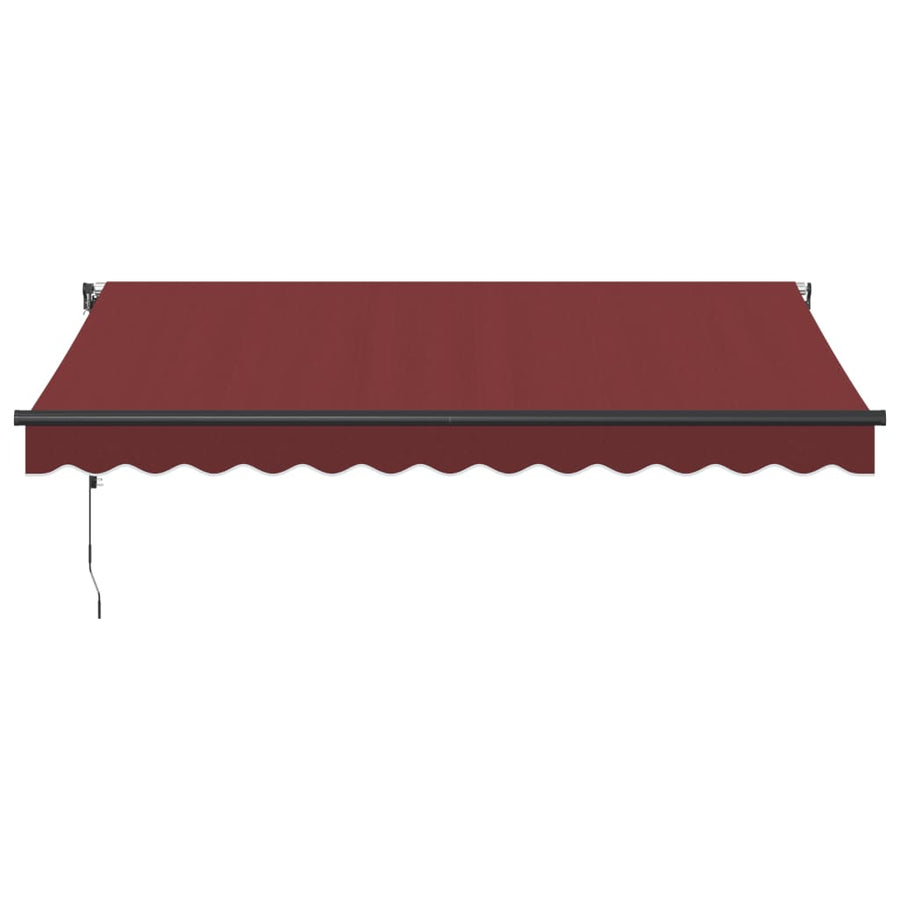 Luifel Automatisch Uittrekbaar Met Led's Bordeaux Bordeauxrood 350 x 250 cm