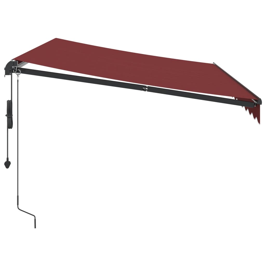Luifel Automatisch Uittrekbaar Met Led's Bordeaux Bordeauxrood 350 x 250 cm