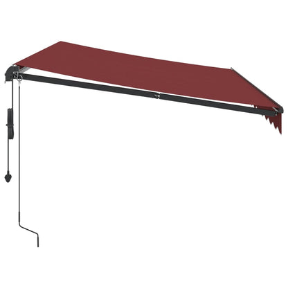 Luifel Automatisch Uittrekbaar Met Led's Bordeaux Bordeauxrood 350 x 250 cm