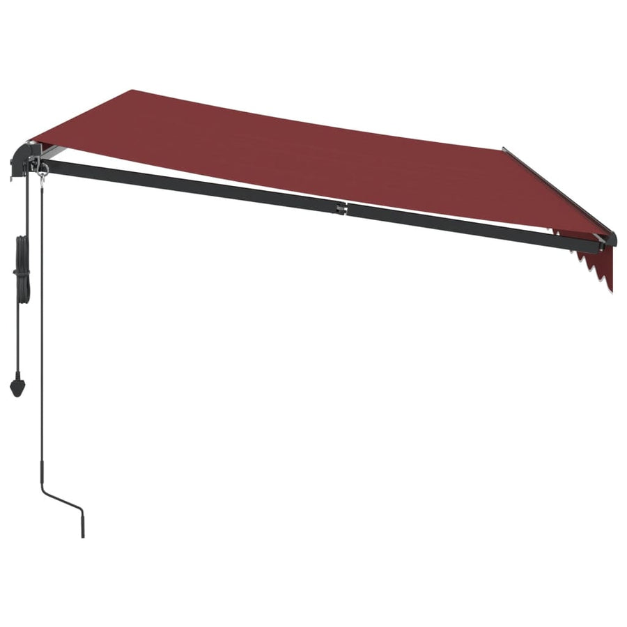 Luifel Automatisch Uittrekbaar Met Led's Bordeaux Bordeauxrood 350 x 250 cm