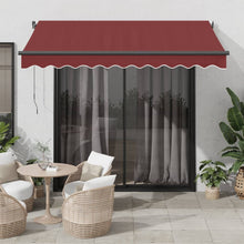 Luifel Automatisch Uittrekbaar Met Led's Bordeaux Bordeauxrood 350 x 250 cm