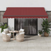 Luifel uittrekbaar 400x300 cm bordeauxrood