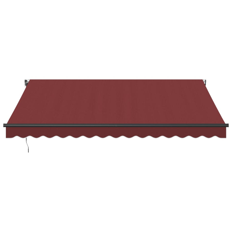 Luifel automatisch uittrekbaar met LED's 400x300 cm bordeaux