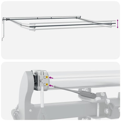 Luifel Automatisch Uittrekbaar Bordeauxrood 450 x 300 cm