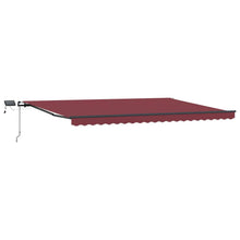 Luifel Handmatig Uittrekbaar Met Led's Bordeauxrood 500 x 300 cm