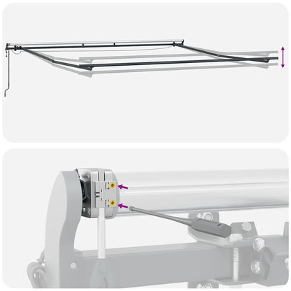 Luifel Automatisch Uittrekbaar Met Led's Bordeaux 500 x 300 cm