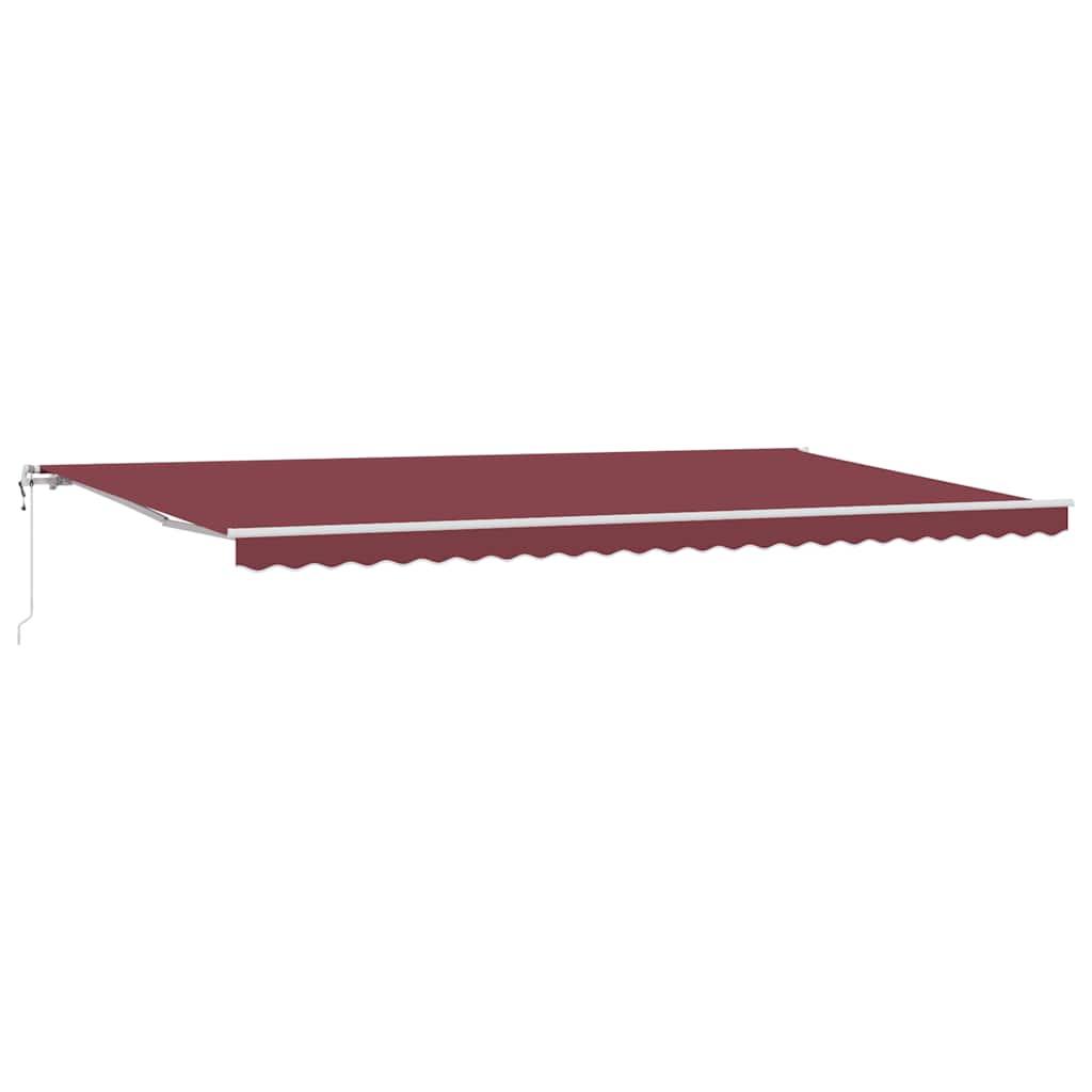 Luifel automatisch uittrekbaar 600x300 cm bordeauxrood