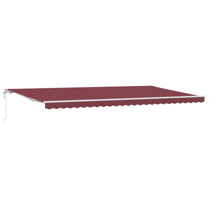Luifel automatisch uittrekbaar 600x300 cm bordeauxrood