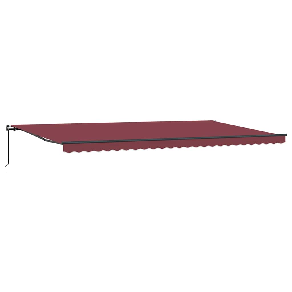 Luifel handmatig uittrekbaar 600x300 cm bordeauxrood