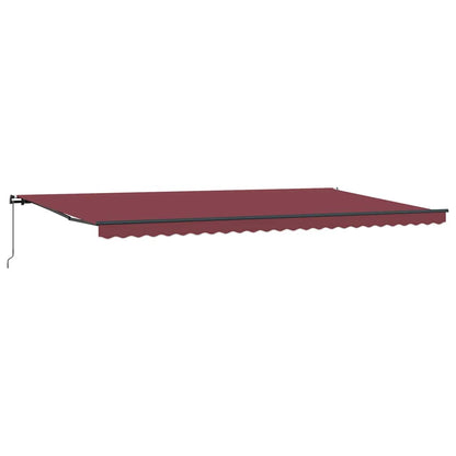 Luifel handmatig uittrekbaar 600x300 cm bordeauxrood