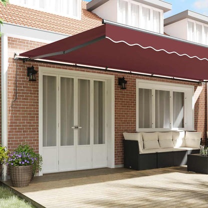 Luifel handmatig uittrekbaar 600x300 cm bordeauxrood