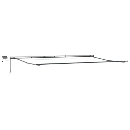 Luifel handmatig uittrekbaar met LED's 600x300 cm bordeauxrood
