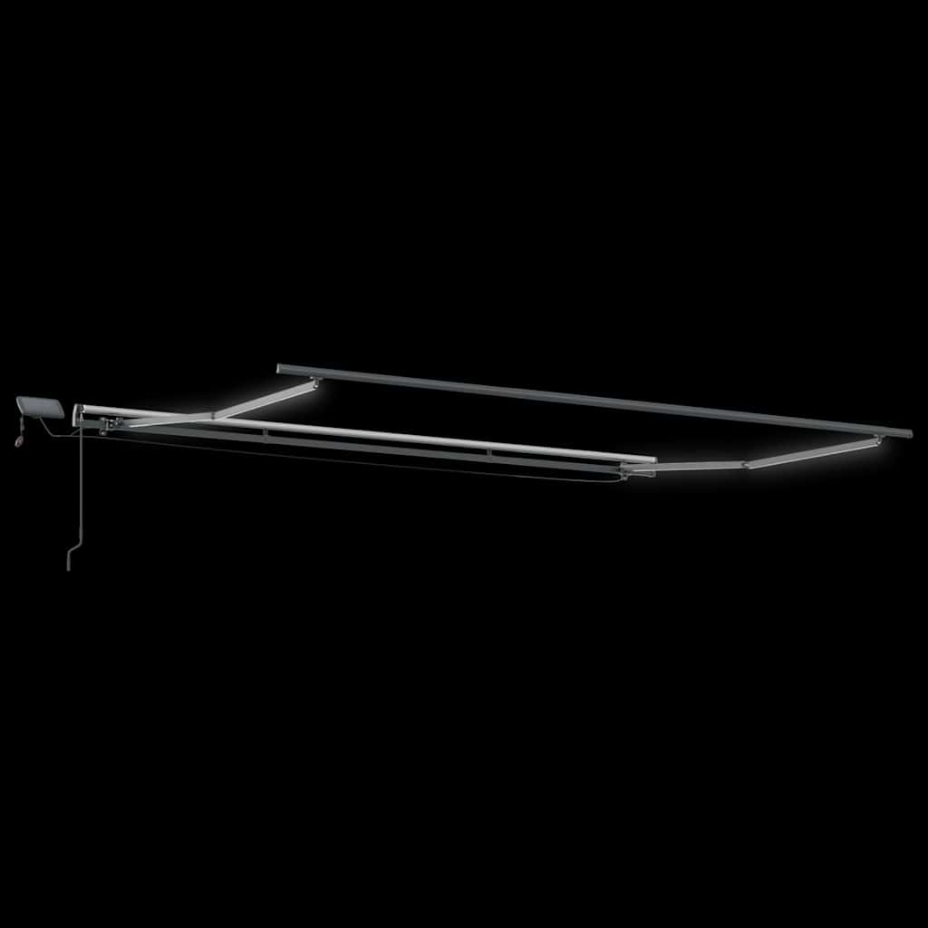 Luifel handmatig uittrekbaar met LED's 600x300 cm bordeauxrood