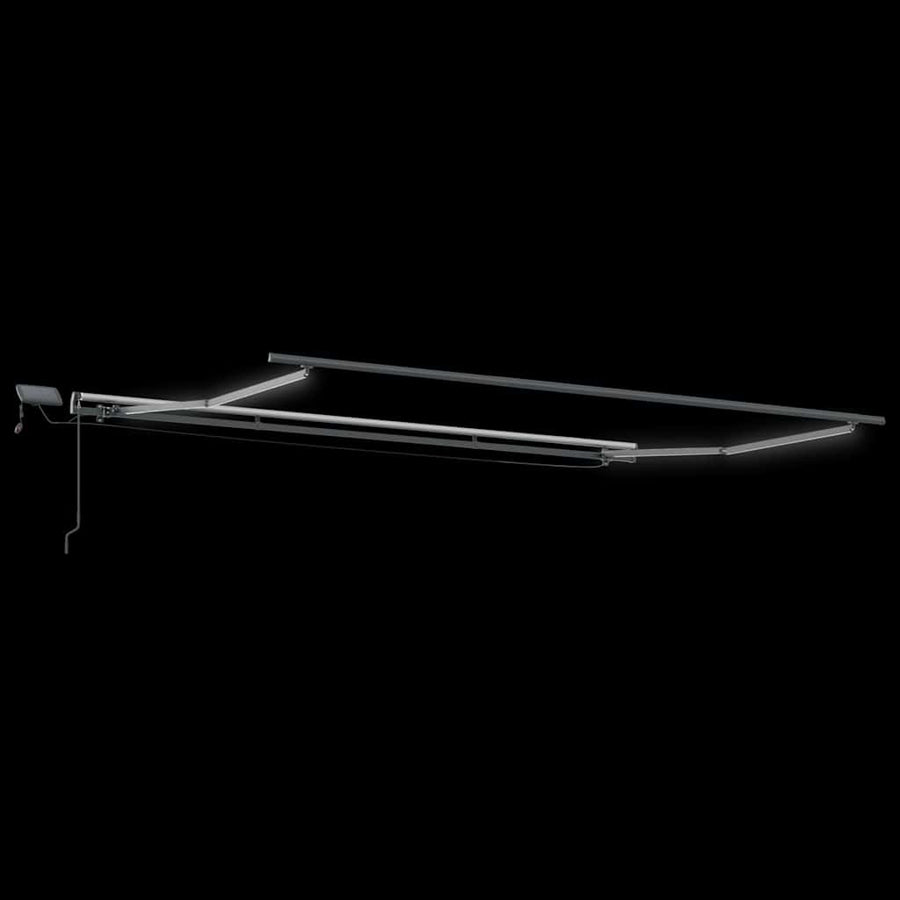 Luifel handmatig uittrekbaar met LED's 600x300 cm bordeauxrood