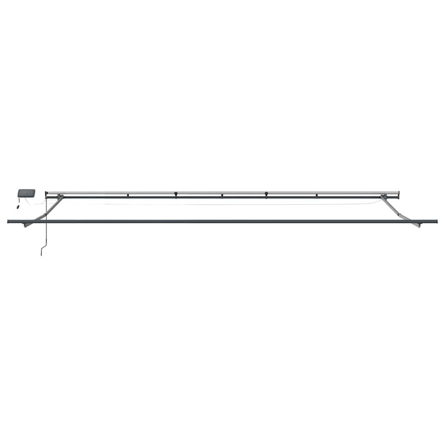 Luifel handmatig uittrekbaar met LED's 600x300 cm bordeauxrood