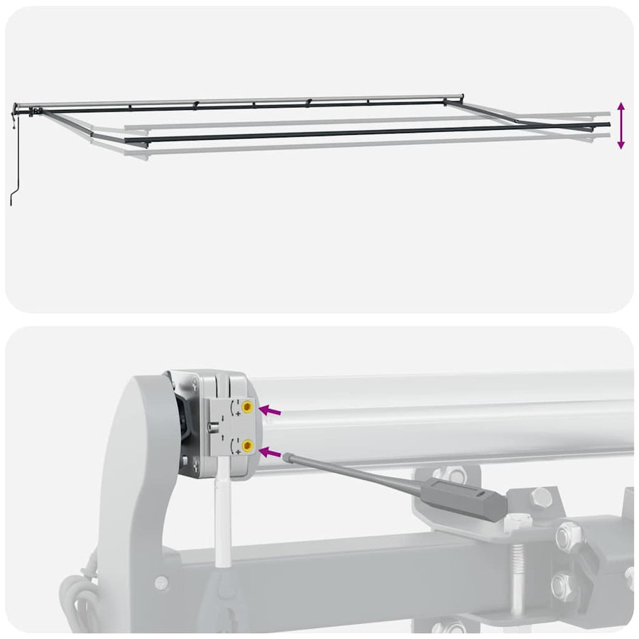 Luifel automatisch uittrekbaar 600x300 cm bordeauxrood