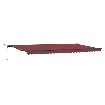 Luifel automatisch uittrekbaar met LED's 600x300 cm bordeaux