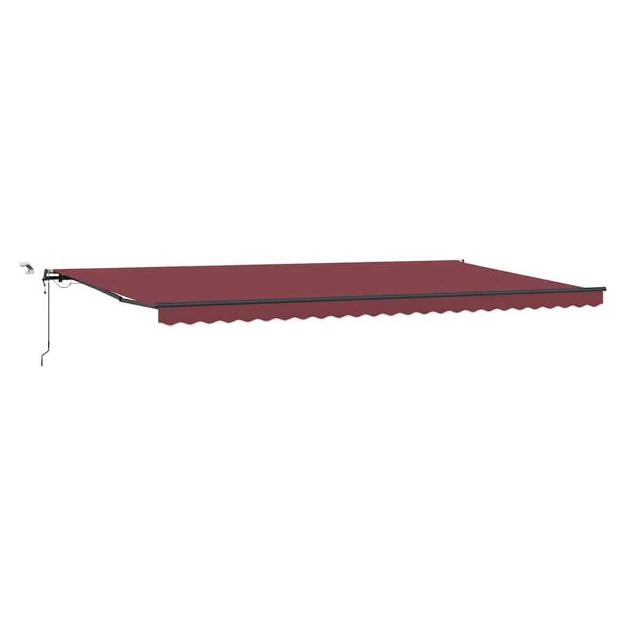 Luifel automatisch uittrekbaar met LED's 600x300 cm bordeaux