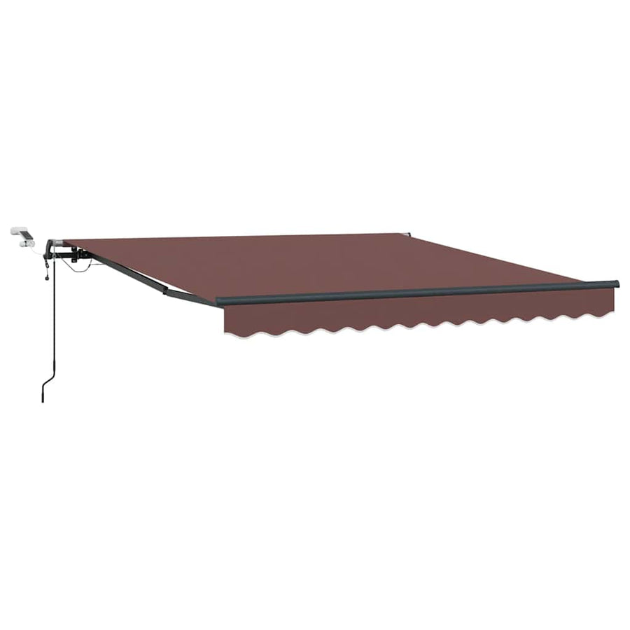 Luifel Automatisch Uittrekbaar Met Led's Bruin 300 x 250 cm