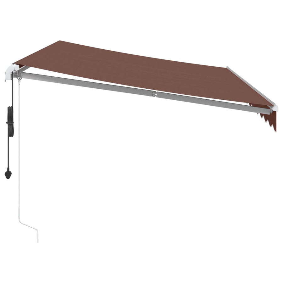 Luifel automatisch uittrekbaar 350x250 cm bruin