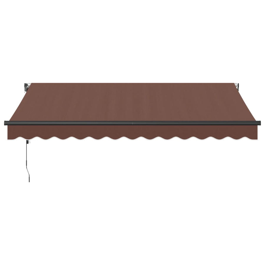 Luifel automatisch uittrekbaar met LED's 350x250 cm bruin