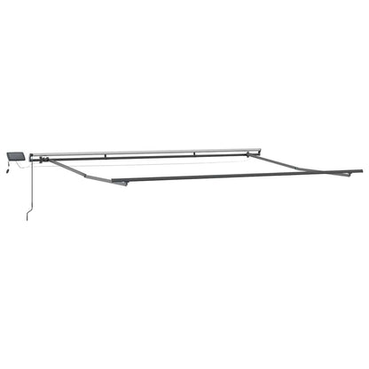 Luifel Handmatig Uittrekbaar Met Led's Bruin 400 x 300 cm