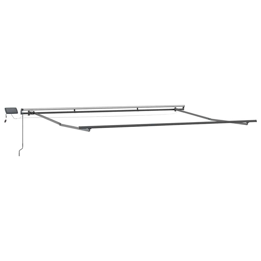 Luifel Handmatig Uittrekbaar Met Led's Bruin 400 x 300 cm