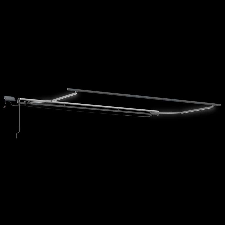 Luifel Handmatig Uittrekbaar Met Led's Bruin 400 x 300 cm