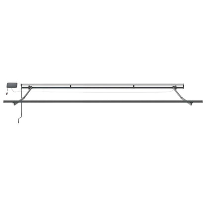 Luifel Handmatig Uittrekbaar Met Led's Bruin 400 x 300 cm