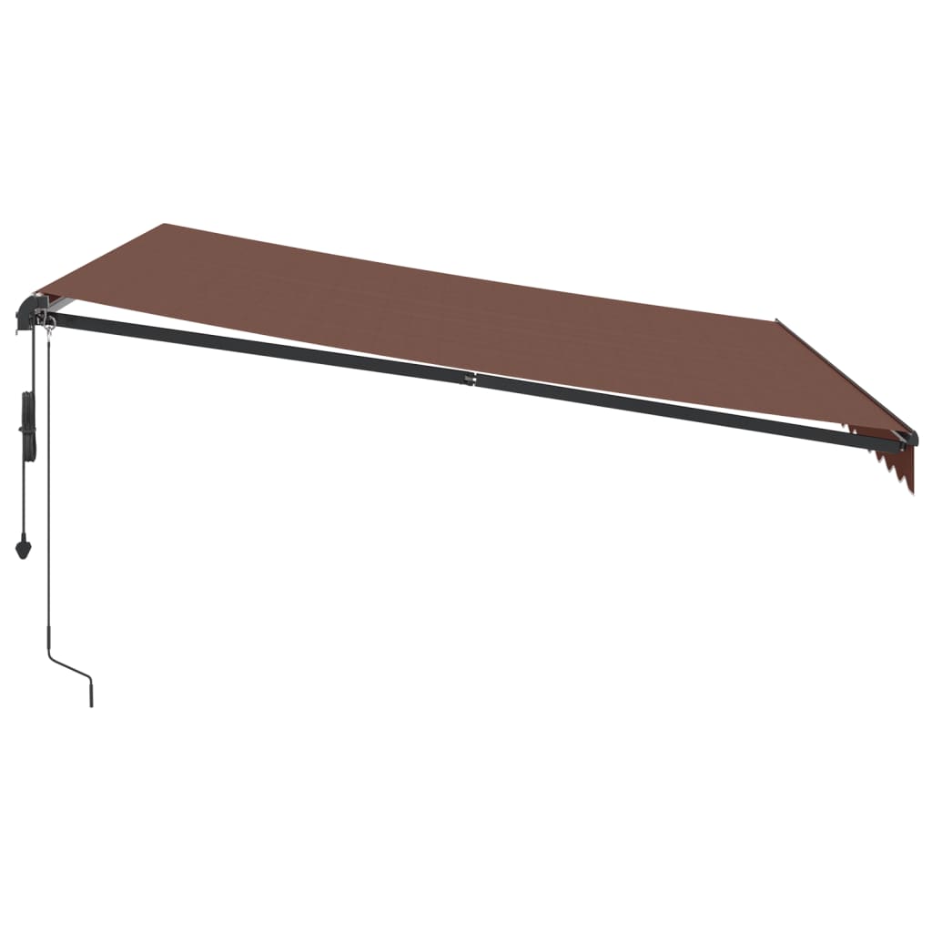Luifel automatisch uittrekbaar 400x300 cm bruin