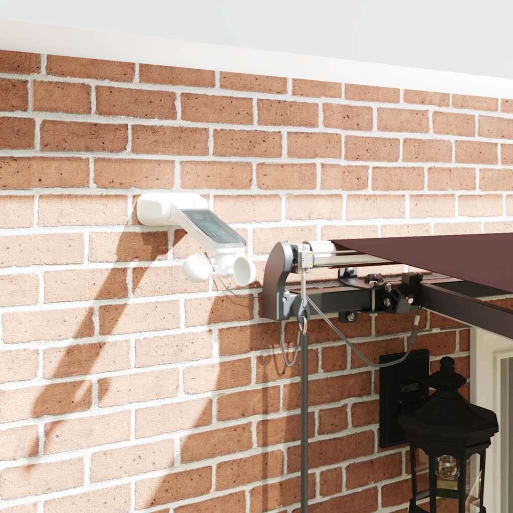 Luifel automatisch uittrekbaar met LED's 400x300 cm bruin