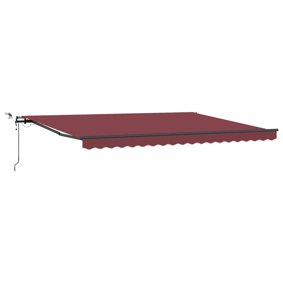 Luifel automatisch uittrekbaar met LED's 450x300 cm bruin