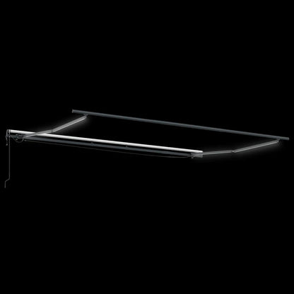 Luifel automatisch uittrekbaar met LED's 450x300 cm bruin
