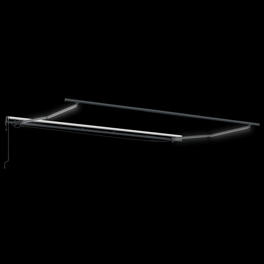 Luifel automatisch uittrekbaar met LED's 450x300 cm bruin